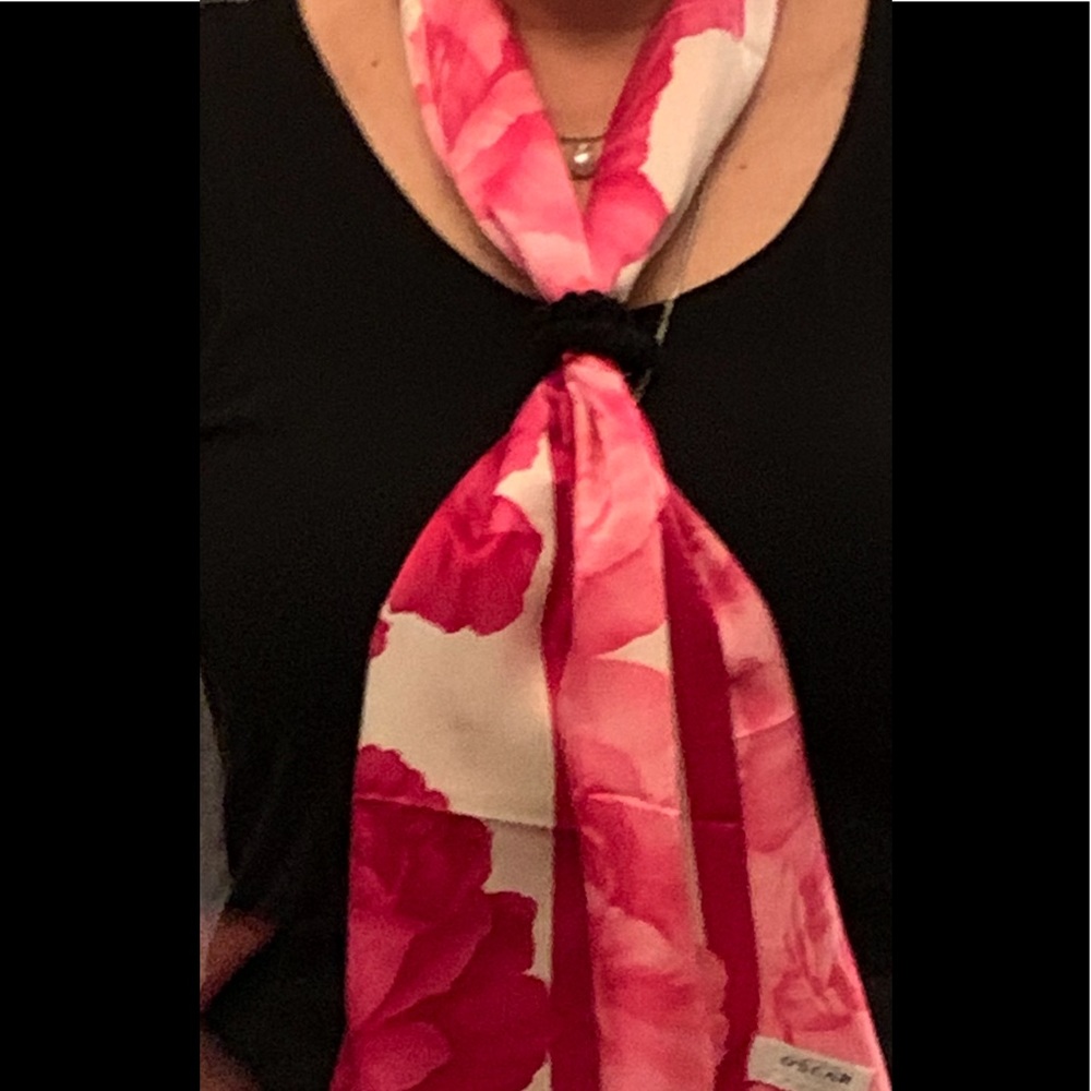 New O by Oscar de la Renta silk scarf. .